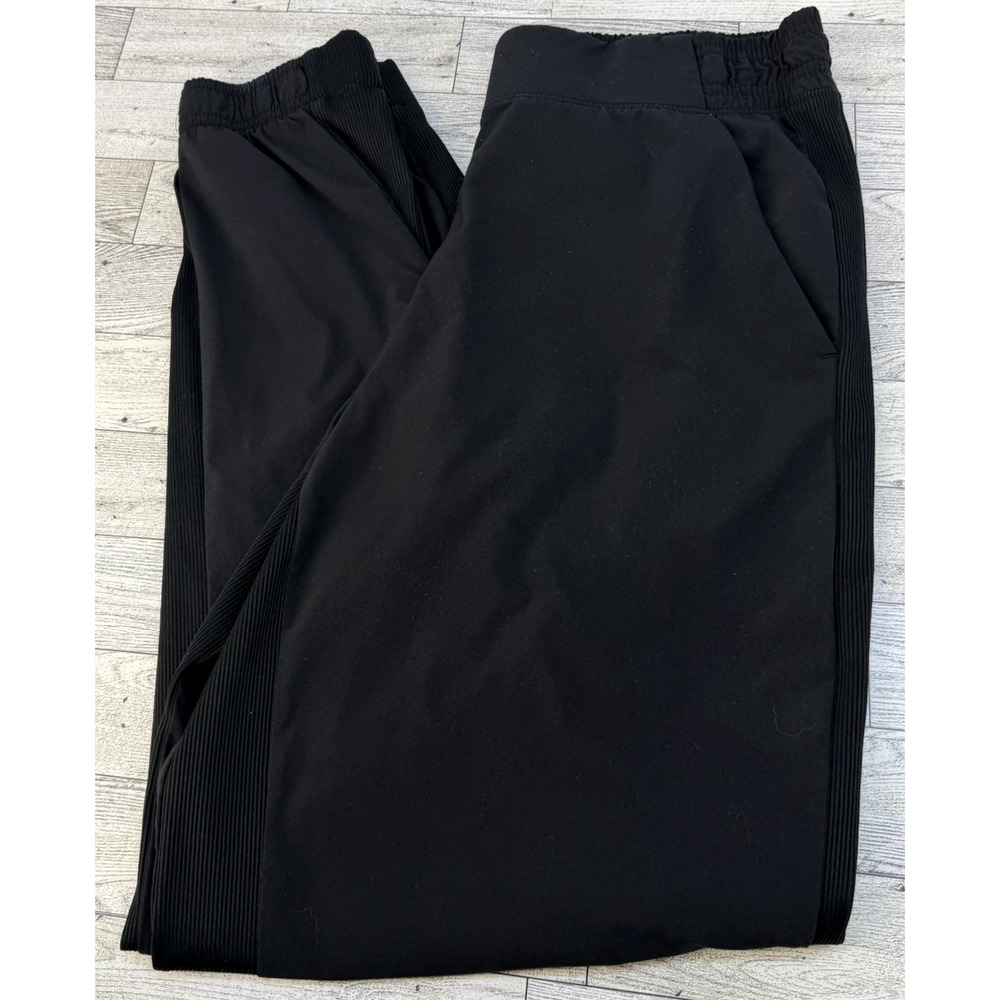 Athleta Brooklyn Jogger Pants Women's Black Elastic Waist Zip Pocket Stretch 10‎